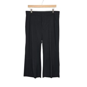 Athleta Pants Womens 12 Black Wide Leg Cropped‎ Stretch Pull-On Trouser Work